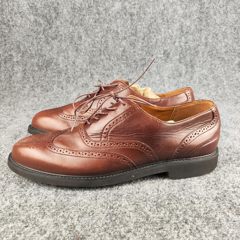 Rockport Shoes Mens Size 10 Brown Leather Wingtip Brogue Oxford Dress M1771